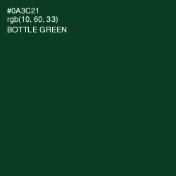 #0A3C21 - Bottle Green Color Image
