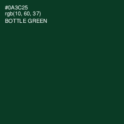 #0A3C25 - Bottle Green Color Image