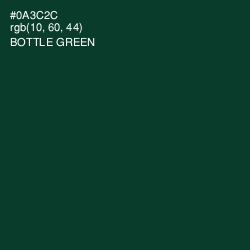 #0A3C2C - Bottle Green Color Image