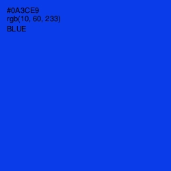 #0A3CE9 - Blue Color Image