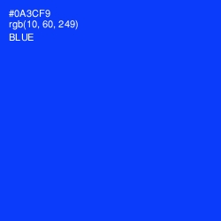 #0A3CF9 - Blue Color Image