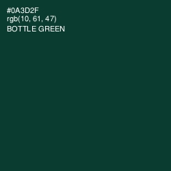 #0A3D2F - Bottle Green Color Image
