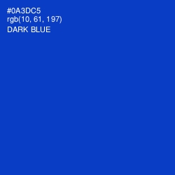 #0A3DC5 - Dark Blue Color Image