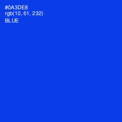 #0A3DE8 - Blue Color Image