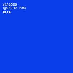 #0A3DEB - Blue Color Image
