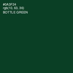 #0A3F24 - Bottle Green Color Image