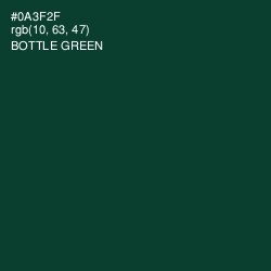 #0A3F2F - Bottle Green Color Image