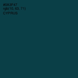 #0A3F47 - Cyprus Color Image