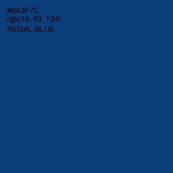 #0A3F7C - Regal Blue Color Image