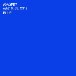 #0A3FE7 - Blue Color Image