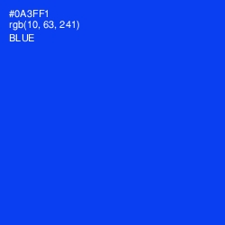 #0A3FF1 - Blue Color Image