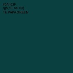 #0A403F - Te Papa Green Color Image