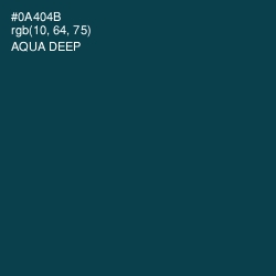 #0A404B - Aqua Deep Color Image