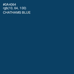 #0A4064 - Chathams Blue Color Image