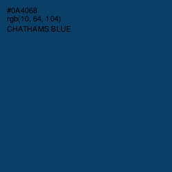 #0A4068 - Chathams Blue Color Image