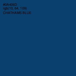 #0A406D - Chathams Blue Color Image