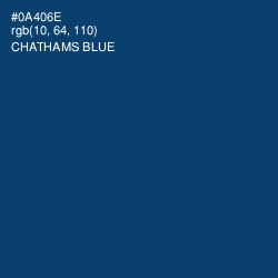 #0A406E - Chathams Blue Color Image