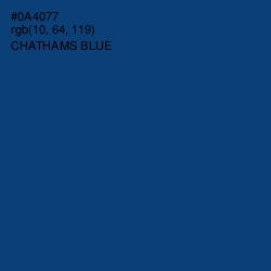 #0A4077 - Chathams Blue Color Image