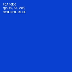 #0A40D0 - Science Blue Color Image