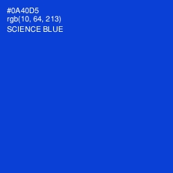 #0A40D5 - Science Blue Color Image