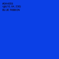 #0A40E6 - Blue Ribbon Color Image