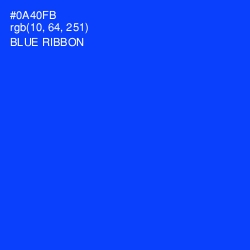 #0A40FB - Blue Ribbon Color Image
