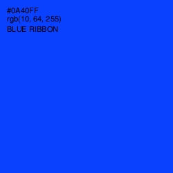 #0A40FF - Blue Ribbon Color Image