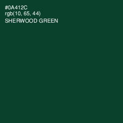 #0A412C - Sherwood Green Color Image