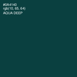 #0A4140 - Aqua Deep Color Image