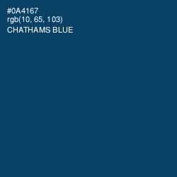 #0A4167 - Chathams Blue Color Image