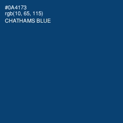 #0A4173 - Chathams Blue Color Image