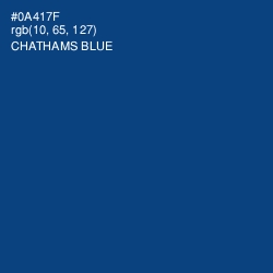 #0A417F - Chathams Blue Color Image