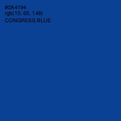 #0A4194 - Congress Blue Color Image