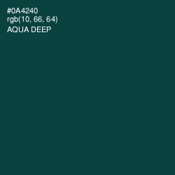 #0A4240 - Aqua Deep Color Image