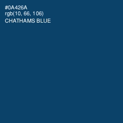 #0A426A - Chathams Blue Color Image