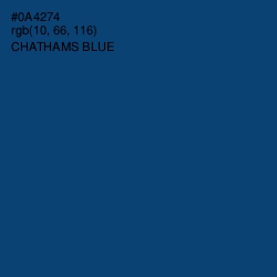 #0A4274 - Chathams Blue Color Image