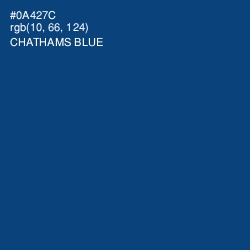 #0A427C - Chathams Blue Color Image