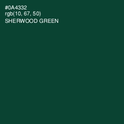 #0A4332 - Sherwood Green Color Image