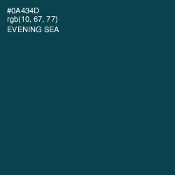 #0A434D - Evening Sea Color Image