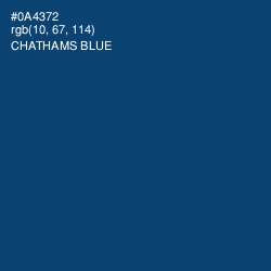 #0A4372 - Chathams Blue Color Image