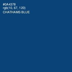 #0A4378 - Chathams Blue Color Image