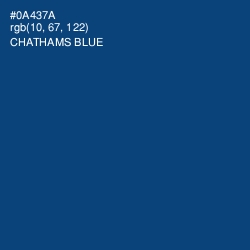 #0A437A - Chathams Blue Color Image