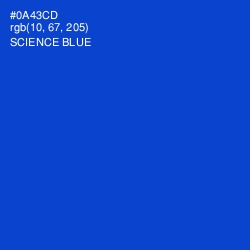 #0A43CD - Science Blue Color Image