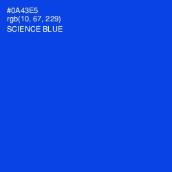 #0A43E5 - Science Blue Color Image