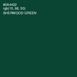 #0A4432 - Sherwood Green Color Image