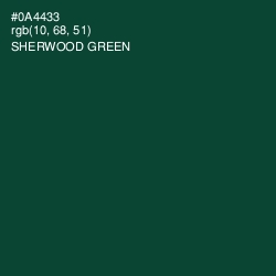 #0A4433 - Sherwood Green Color Image