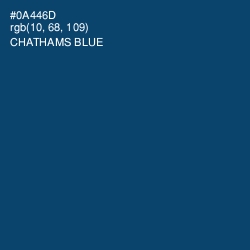 #0A446D - Chathams Blue Color Image