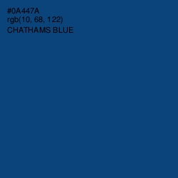 #0A447A - Chathams Blue Color Image