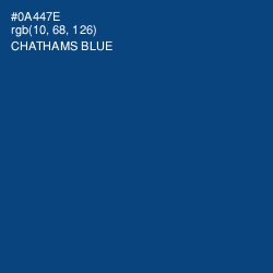 #0A447E - Chathams Blue Color Image
