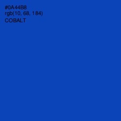 #0A44B8 - Cobalt Color Image